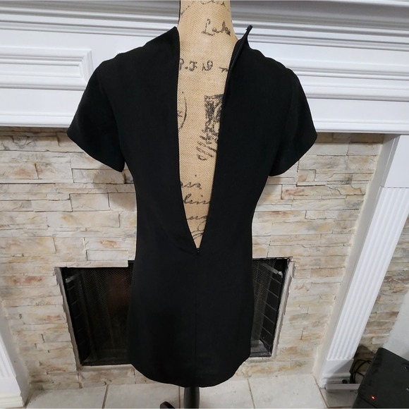 KARTA LBD black beaded vintage mini shirt‎ dress size large - Picture 7 of 9